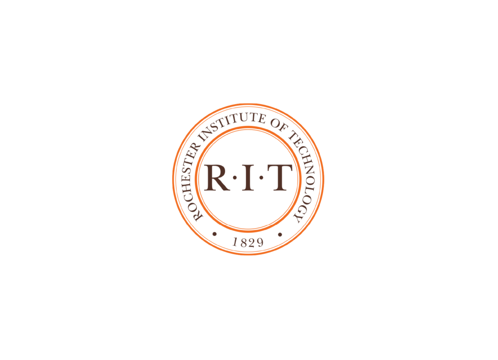 Rochester Institute of Technology Logo, RIT shapes the future and improves the world.